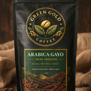 Arabica Gayo Wine process, medium Roast 250 gr